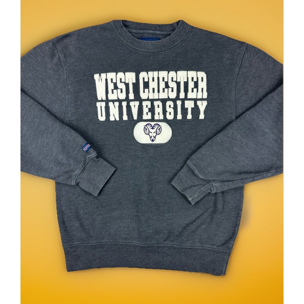 West Chester University‎ Crewneck Sweatshirt JanSport Ram Logo Gray Men's Small